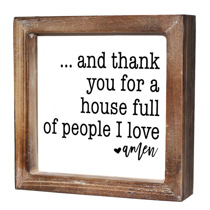 MACVAD Wine a Little Laugh a Lot Small Wood Wine Sign for Home Decor, Rustic Wood Block Sign for Kitchen, Dining Room, Freestanding Farmhouse Box Sign Decor 6" x 6" x 1.57" - Image 1